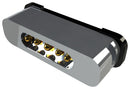 EDAC 685G0524P50110E Magnetic Connector, 4 Contacts, Plug, Straight, 1.8 mm, 2 A, Black