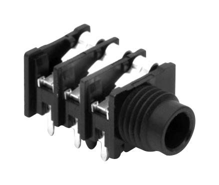 AMPHENOL AUDIO ACJMHHOP1 Phone Audio Connector, 3 Contacts, Jack, 6.35 mm, Panel Mount, Through Hole Mount Right Angle