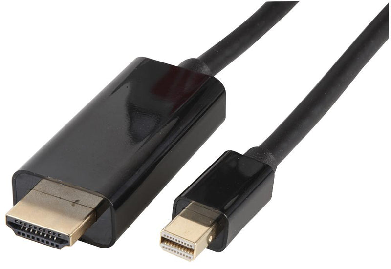 PRO SIGNAL PSG3264 Audio / Video Cable Assembly, Mini DisplayPort Plug, HDMI Plug, 6.6 ft, 2 m, Black