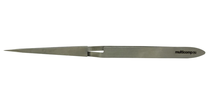 MULTICOMP PRO MP015187 Tweezers, Reverse Action Tip, 165mm OAL, Stainless Steel Body/Tip