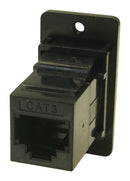 MULTICOMP PRO MP-CP30723MB440 In-Line Adapter, Cat3, Black Metal, Adapter, In-Line, RJ11, RJ11, MP Dual Slim Feedthrough Series