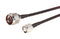 L-COM CA-TMNMA002 RF / Coaxial Cable Assembly, N-Type Plug to TNC Plug, CA-195R, 50 ohm, 2 ft, 609.6 mm, Black