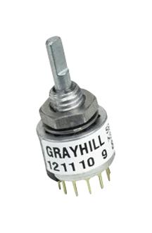 GRAYHILL 56SDP30-01PAJS Rotary Switch, 12 Position, 1 Pole, 30 &deg;, 200 mA, 115 V, 56 Series