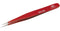 AVEN 18032EZ Tweezer, Precision, Straight/Pointed Tip, Style 00, 120mm OAL, Anti Acid/Magnetic Stainless Steel