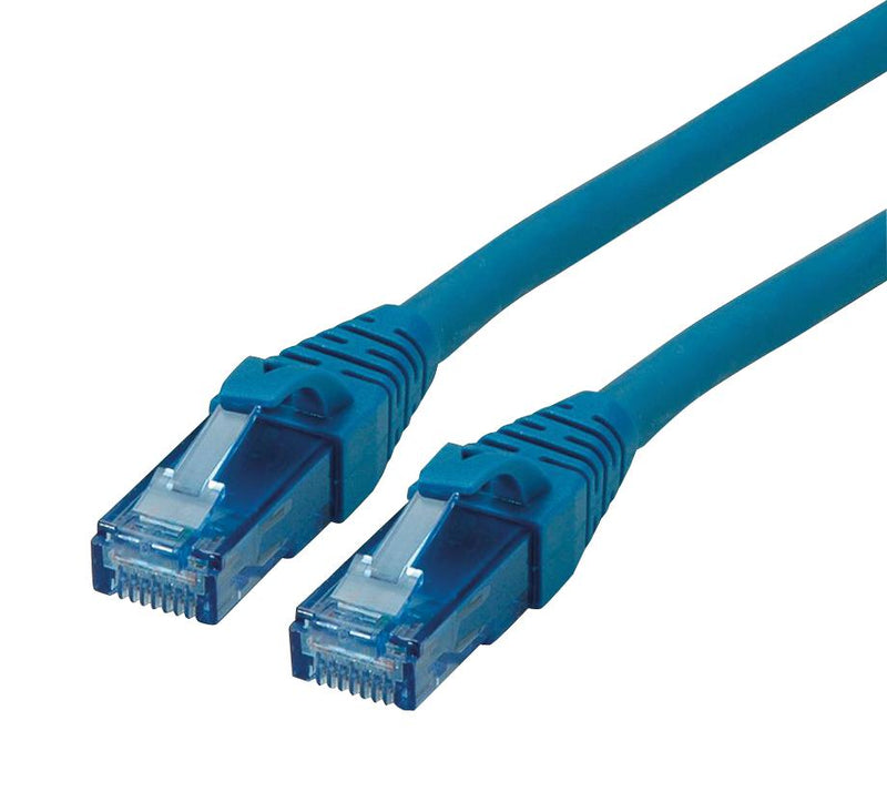 ROLINE 21.15.2742 Ethernet Cable, UTP, Cat6a, RJ45 Plug to RJ45 Plug, UTP (Unshielded Twisted Pair), Blue, 2 m GTIN UPC EAN: 7611990138746
