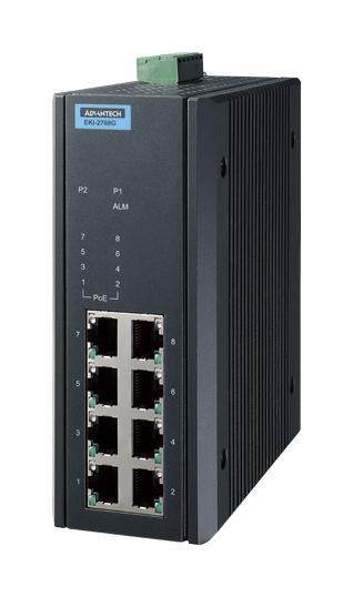 ADVANTECH EKI-2708G-PI-A ENET SWITCH, UNMANAGED GBIT, RJ45X8