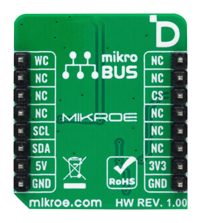 MIKROELEKTRONIKA MIKROE-5893 Click Add-On Board, EEPROM 12, M24256E, I2C, 3.3V/5V in