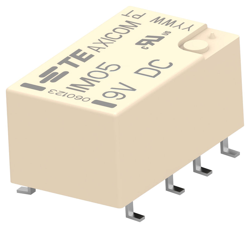 AXICOM - TE CONNECTIVITY IM05SR Signal Relay, 9 VDC, DPDT, 2 A, IM Series, SMD, Non Latching