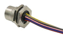 AMPHENOL LTW M12A-05PFFC-SF8BA0 Sensor Cable, M12 Receptacle, Free End, 5 Positions, 1 m, 3.3 ft, M Series
