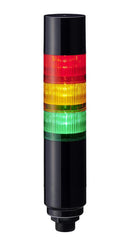 PATLITE (U.S.A.) LR6-302W5BK-RYG SIGNAL TOWER, AMBER/GREEN/RED, 24VDC