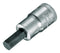 GEDORE 6153740 Screwdriver Bit Socket, Hex, 1/2" Drive, 10 mm AF, Chrome Vanadium Steel