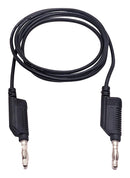 MUELLER ELECTRIC BU-2020SR-A-36-0 Banana Test Lead, 4mm Banana Plug, Stackable, 4mm Banana Plug, Stackable, 36 ", 914 mm, Black