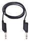 MUELLER ELECTRIC BU-2020SR-A-24-0 Banana Test Lead, 4mm Banana Plug, Stackable, 4mm Banana Plug, Stackable, 24 ", 610 mm, Black