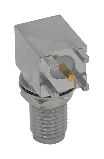 MUELLER ELECTRIC BU-1420701507 RF / Coaxial Connector, SMA Coaxial, Right Angle Bulkhead Jack, Board Edge / End Launch, 50 ohm
