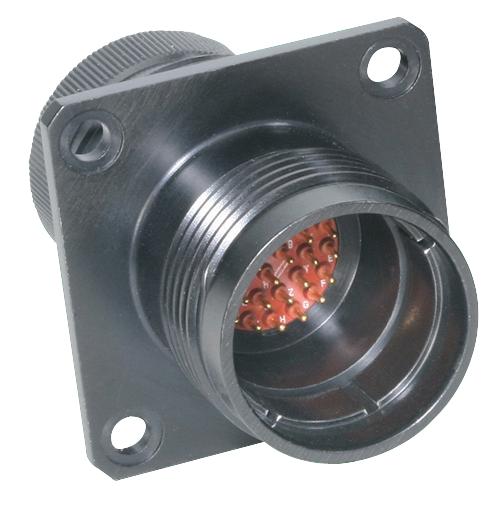AMPHENOL INDUSTRIAL AIT1AA28-22SC Circular Connector, AIT Series, MIL-DTL-5015 Series, Cable Mount Receptacle, 6 Contacts