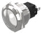 EAO 82-6571.2000 Vandal Resistant Switch, 82 Series, 22 mm, SPDT, Maintained, Round Convex Flush, Natural