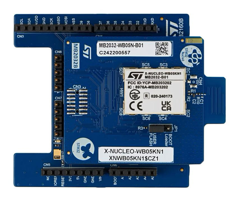 STMICROELECTRONICS X-NUCLEO-WB05KN1 Expansion Board, STM32WB05KN, 32Bit, ARM Cortex-M0+, Bluetooth Low Energy, STM32 Nucleo Boards