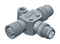 AMPHENOL LTW SS-040404-MFM-TS001 Sensor Splitter, T - Style, Cable Mount, 4 Position M12 Plug, 4 Position M12 Receptacle, Plug