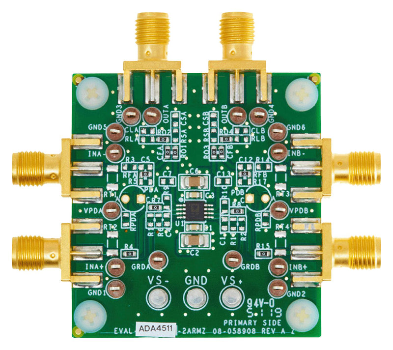 ANALOG DEVICES EVAL-ADA4511-2ARMZ Evaluation Board, ADA4511-2ARMZ, Rail-to-Rail Input and Output Operational Amplifier