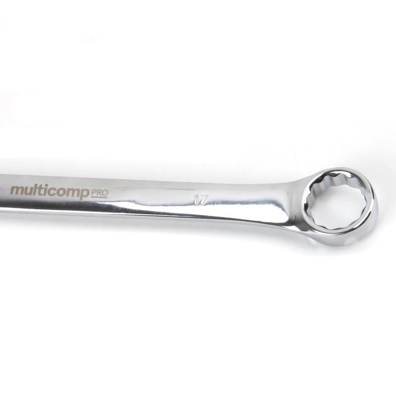 MULTICOMP PRO MP-CW17MM Combination Wrench, 17mm AF Size, Chrome Vanadium
