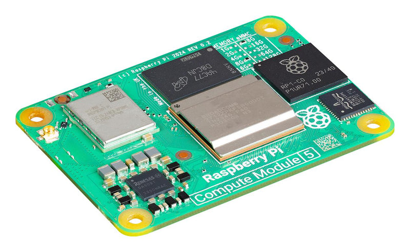 RASPBERRY-PI CM5004000 System-On-Module, RPI CM5 Lite, 4GB LPDDR4, 2.4GHz, BCM2712, 64-bit ARM Cortex-A76 v8