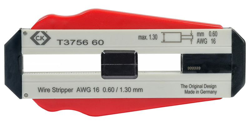 CK TOOLS T3756 60 Precision Wire Stripper for 0.6mm Diameter Wire and Depth Stop Adjustable up to 50mm GTIN UPC EAN: 5013969498301