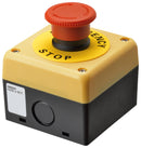 OMRON INDUSTRIAL AUTOMATION A22NE-M-P202-N-B Emergency Stop Switch, DPST-NC, Pushlock Turn Reset, Quick Connect, 10 A, 120 V