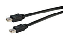 L-COM DPCAC3MM-2M Audio / Video Cable Assembly, Mini DisplayPort Plug, Mini DisplayPort Plug, 6.6 ft, 2 m, Black
