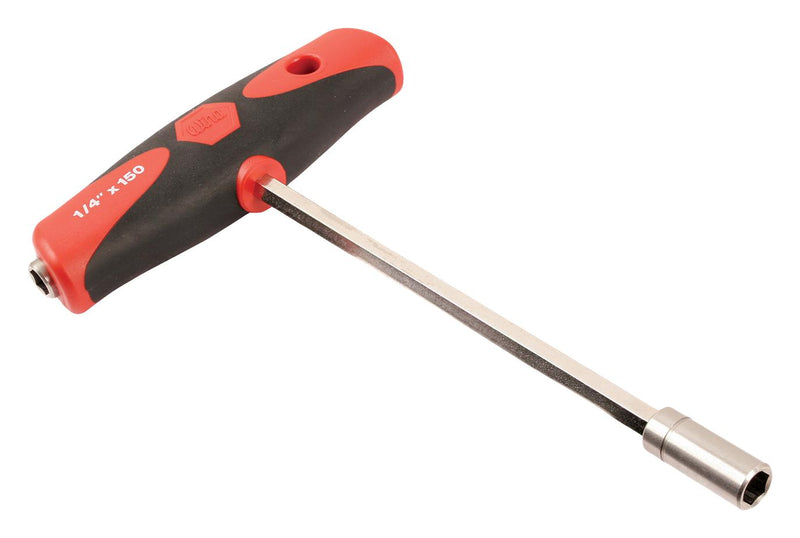 WIHA 10143 MAGNETIC T-HANDLE BIT HOLDER, 1/4" DR/7"