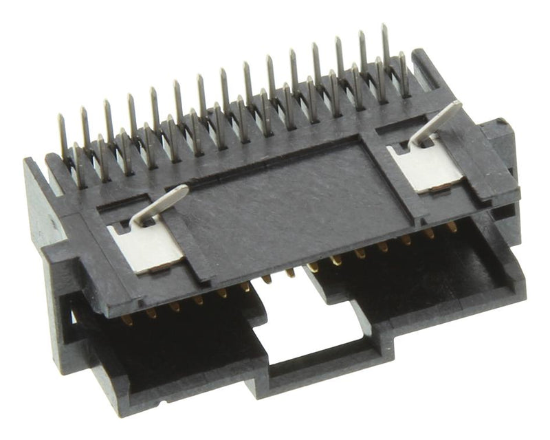 AMP - TE CONNECTIVITY 5-104069-5 Pin Header, Right Angle, Board-to-Board, 1.27 mm, 2 Rows, 30 Contacts, Through Hole Right Angle