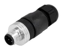 MOLEX 120071-0039 Sensor Connector, Micro-Change 120071 Series, M12, Male, 4 Positions, Screw Pin