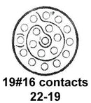 CINCH CONNECTIVITY SOLUTIONS C48-16R22-19P7-406 Circular Connector, C48 Series, MIL-DTL-26500 Series, Straight Plug, 19 Contacts