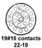 CINCH CONNECTIVITY SOLUTIONS C48-16R22-19P7-406 Circular Connector, C48 Series, MIL-DTL-26500 Series, Straight Plug, 19 Contacts