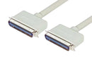L-COM CA751MM-2M Computer Cable, Centronics Plug, 50 Way, Centronics 50 Position Plug, 6.6 ft, 2 m, Light Grey
