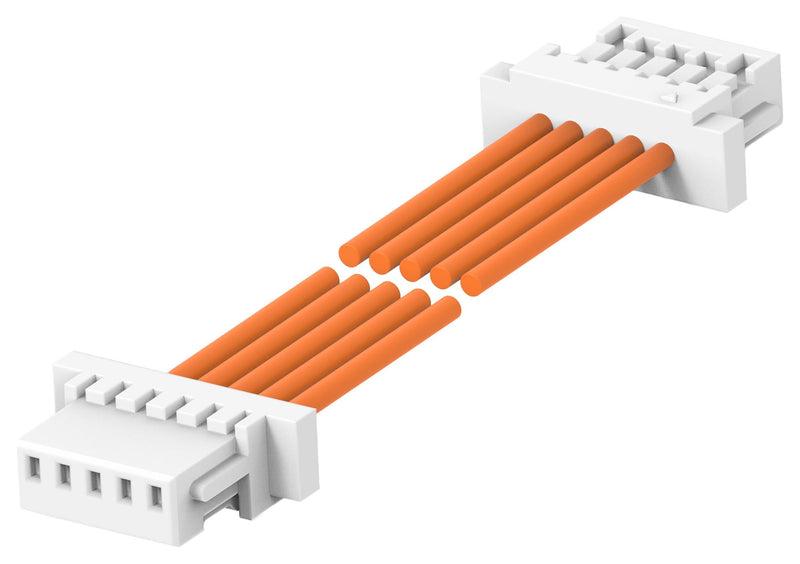 TE CONNECTIVITY 2405396-4 Cable Assembly, CN1 Connector to CN2 Connector, 5 Ways, 1 mm, 1 Row, 300 mm, 11.8 "
