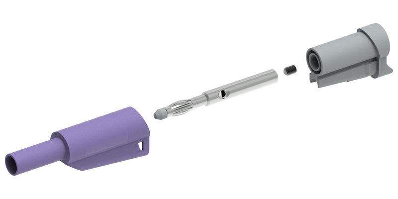 MULTICOMP PRO MP771084 Banana Test Lead, 4mm Banana Plug, Stackable, Free End, 2.32 ", 59 mm, Purple, 36 A
