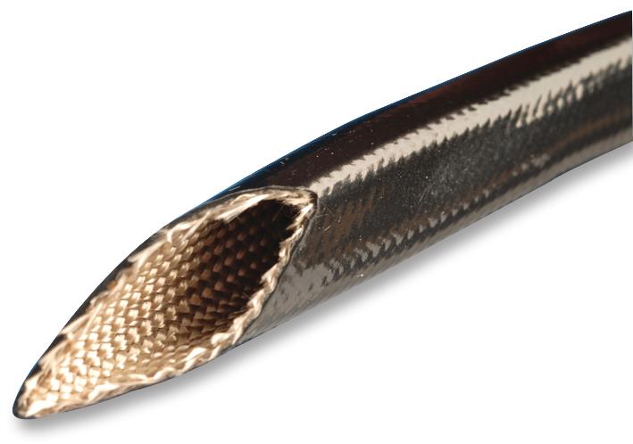 ALPHA WIRE PF13012 BK005 Sleeving, Insulating, Braided, Fibreglass / PVC (Polyvinylchloride), Black, 0.091 ", 30.5 m, 100 ft