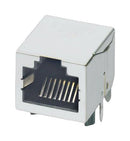 PHOENIX CONTACT 1091946 Modular Connector, RJ45 Jack, 1 x 1 (Port), 8P8C, Cat6a, IP20, Through Hole Mount