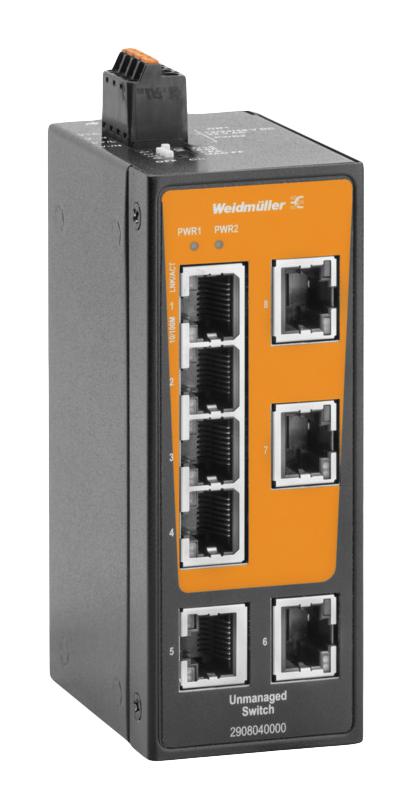 WEIDMULLER 2908040000 ENET SW, RJ45X8, 10MBPS, 100MBPS