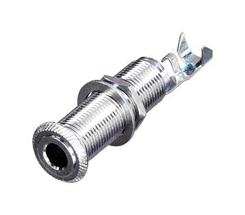 REAN NYS2202 Phone Audio Connector, Mono, 6.35mm, 2 Contacts, Jack, Panel Mount, Tin Plated Contacts, Brass Body