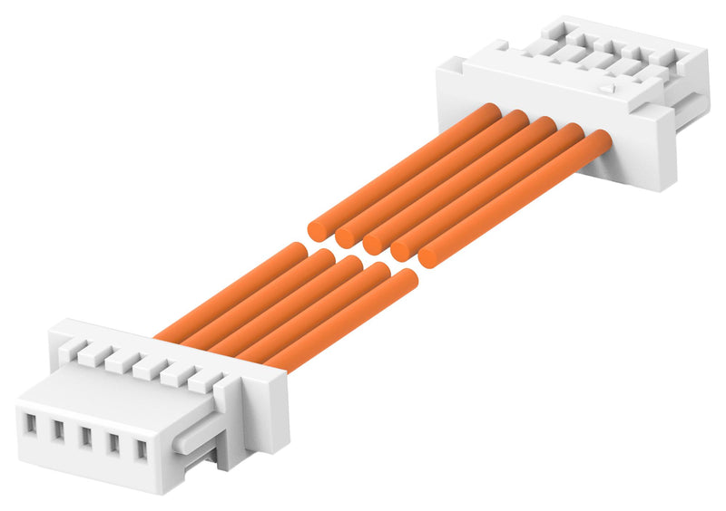 TE CONNECTIVITY 2405396-4 Cable Assembly, CN1 Connector to CN2 Connector, 5 Ways, 1 mm, 1 Row, 300 mm, 11.8 "