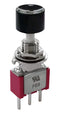 MULTICOMP PRO MP-PB8-AA22A2QE-3 Pushbutton Switch, SPDT, On-On, Round Plunger, Black