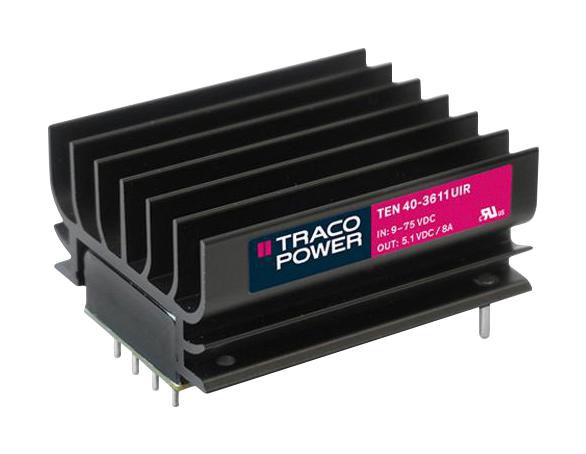 TRACO POWER TEN 40-7212UIR Isolated Through Hole DC/DC Converter, ITE, Industrial & Railway, DIP, 12:1, 40 W, 1 Output