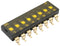 E-SWITCH KAG08TGGR DIP / SIP Switch, Gullwing, 8 Circuits, Recessed, Surface Mount, SPST-NO, 24 V, 25 mA