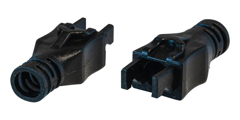 TUK PSRLBK Connector Accessory, Black, Strain Relief Boot, TUK SPEEDY RJ45 Anti-Snag Arc Latch Plugs