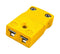 LABFACILITY AM-K-LCF (PACK OF 5) Thermocouple Connector, Socket, Miniature, Type K, Yellow, ANSI, Pack of 5 XF-2848-FAR