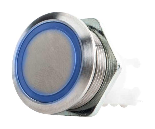 ITW SWITCHES H48M-212B Vandal Resistant Switch, Ring Illumination, H48M Series, 19.56 mm, SPDT-DB, Maintained, Round