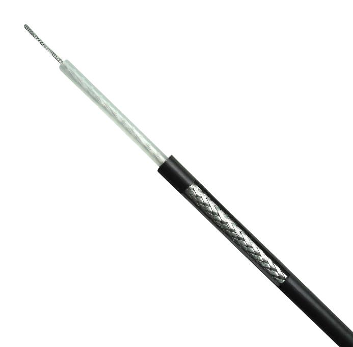MULTICOMP PRO MP014014 COAXIAL CABLE, RG58A-U, 50 OHM, PE, PVC, BLACK, 100M 03AM6410