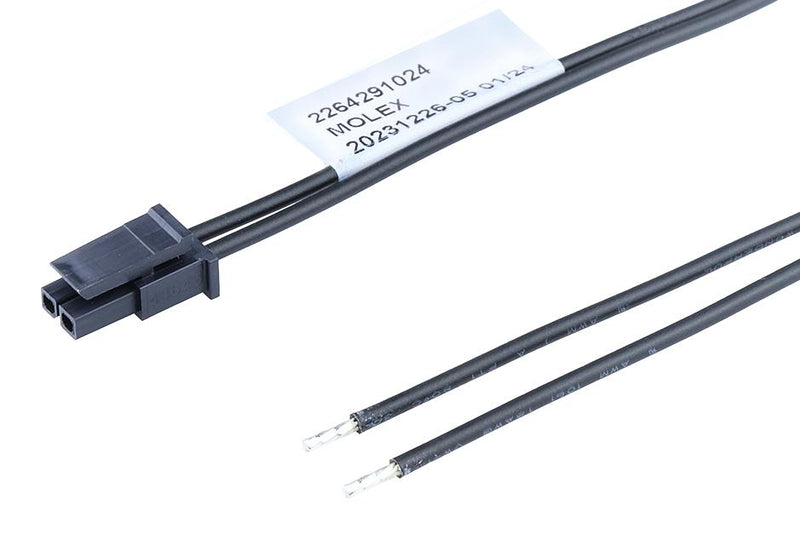 MOLEX 2264291022 Cable Assembly, Micro-Fit 3.0 Receptacle to Free End, 2 Ways, 3 mm, 1 Row, 150 mm, 5.9 "