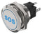 EAO 82-6151.1A24.B015 Vandal Resistant Switch, SOS, 82 Series, 22 mm, SPDT, Momentary, Round Flat Flush, Natural